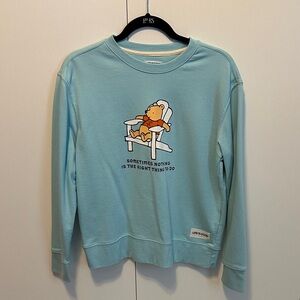 Life Is Good Light Blue Graphic Sweatshirt